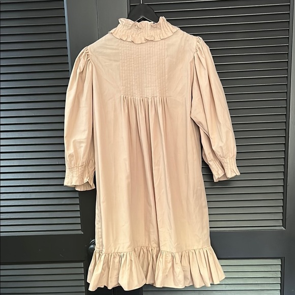 Rodner Figueroa Amazing Coquette Beige-y Pink Ruffle Dress, Size Small - Picture 8 of 15